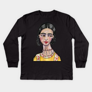 Aztec Princess Kids Long Sleeve T-Shirt